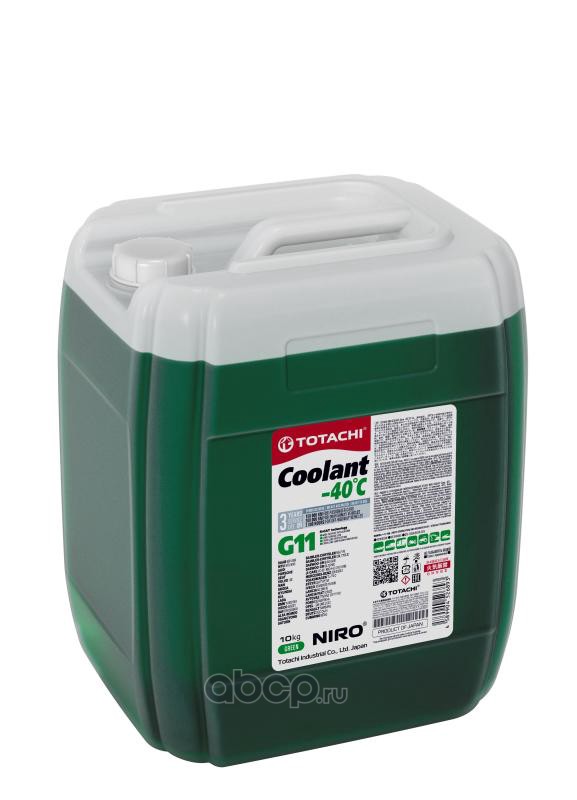 Охлаждающая жидкость TOTACHI NIRO COOLANT   Green   -40C   G11     10кг